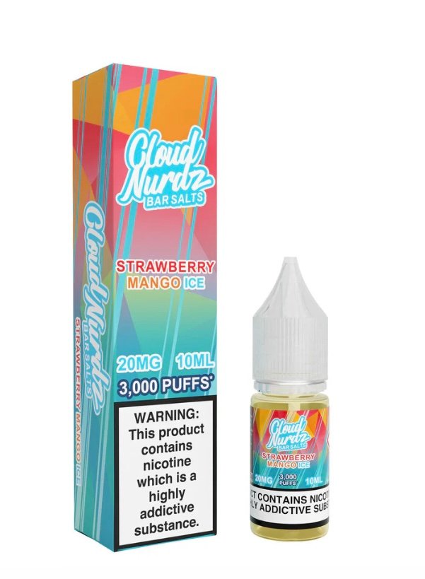 Cloud Nurdz Strawberry Mango Ice 10ml Nic Salt - Image 2