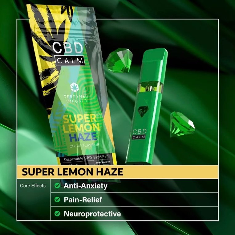 Super Lemon Haze – CBD Terpenes 1800mg Disposable Vape | CBD Calm - Image 5