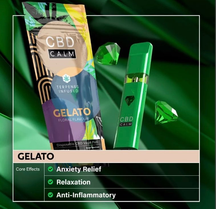 Gelato Cali – CBD Terpenes 1800mg Disposable Vape | CBD Calm - Image 2