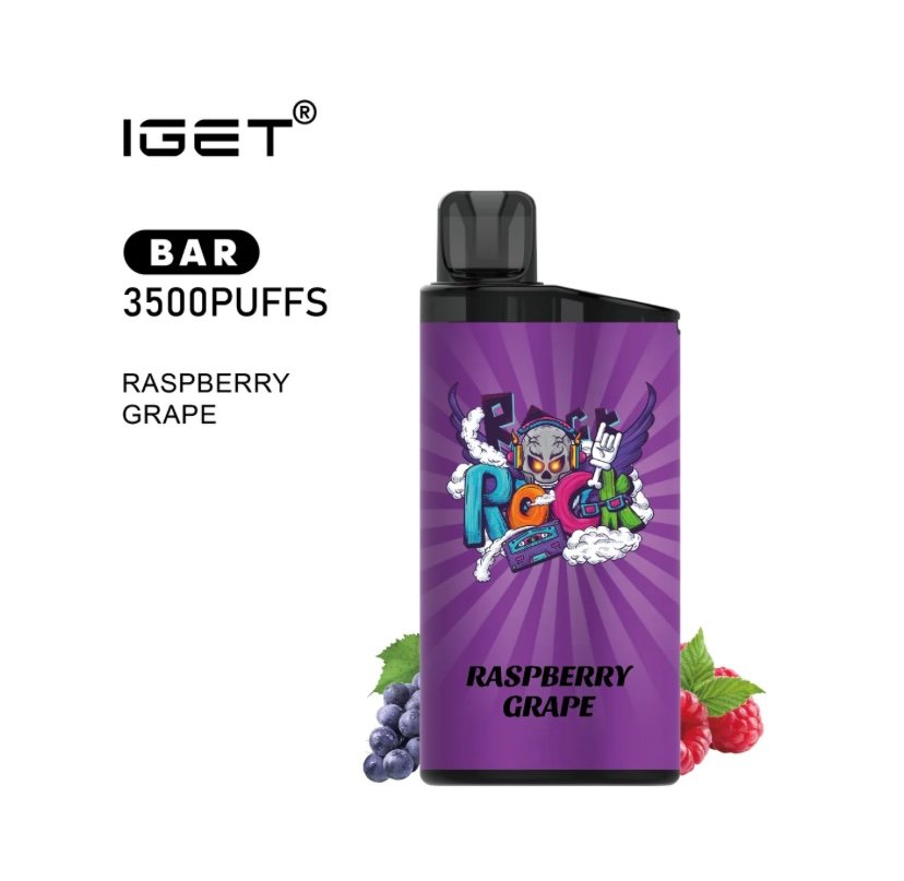 IGET BAR RASPBERRY GRAPE 3500 PUFFS