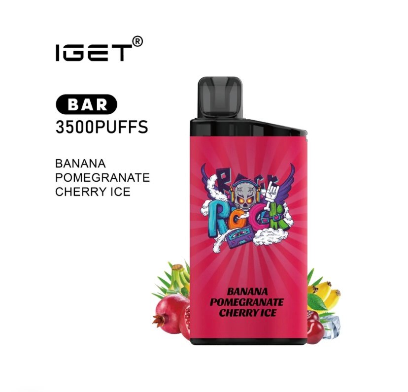 IGET BAR BANANA POMEGRANATE CHERRY ICE 3500 PUFFS