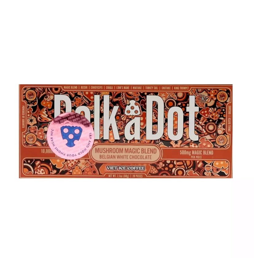 Viet Ice Coffee PolkaDot Magic Mushroom Belgian White Chocolate 500mg