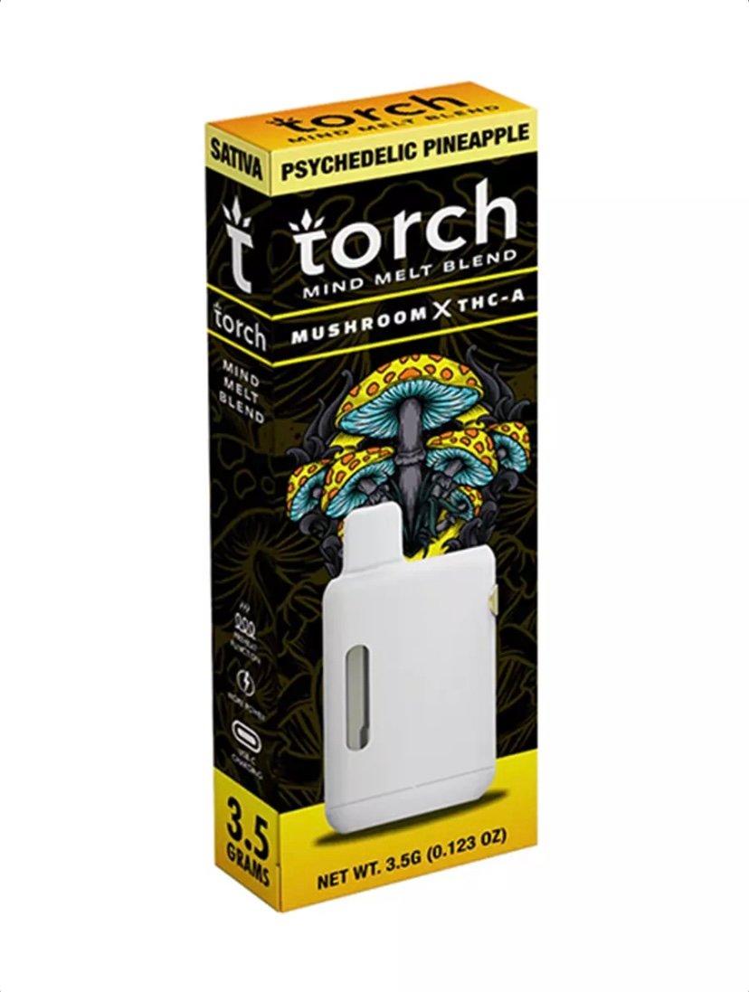 Psychedelic Pineapple Torch Mind Melt Mushroom x THC-A Blend Vape 3.5G