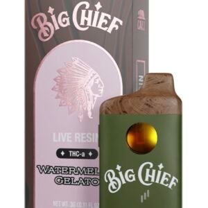 Watermelon Gelato Big Chief Live Resin THC-a Disposable Vape 3G