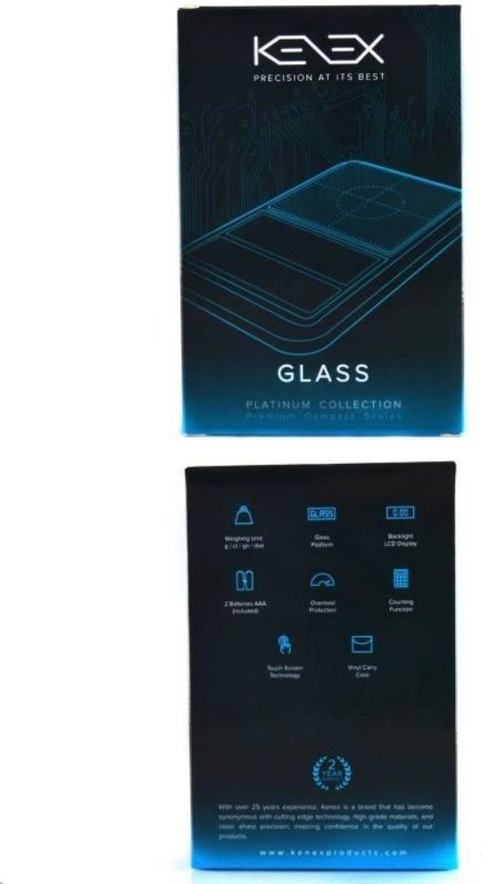 KENEX PLATINUM SERIES TOUCH SCREEN GLASS SCALES 100G X 0.01G - Image 3