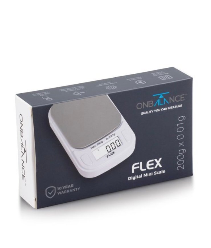 ON BALANCE FLEX 200G X 0.01G MINI DIGITAL SCALE WHITE - Image 2