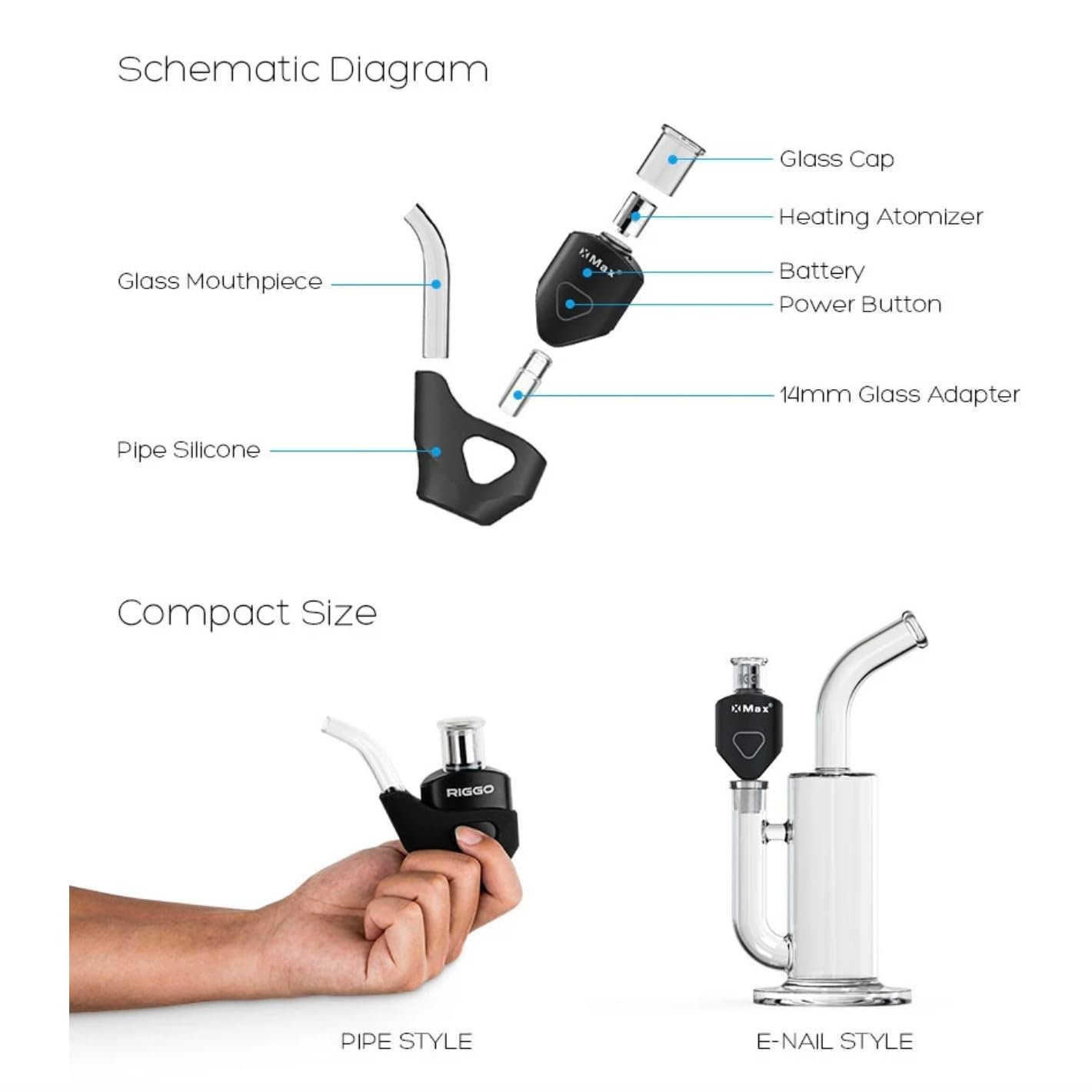 XMAX Riggo E-Nail / Pipe Dabbing Vaporizer - Image 7